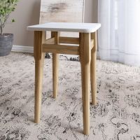 2 табурета на кухню Майами кромка ПВХ 2 мм Нимфея Альба (белый) (LION-041256)