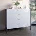 Комод із 4 ящиками LION Wood з чорними ніжками 100х90х45 см Німфея Альба (білий) (LION-042983)