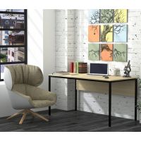 Письмовий стіл Loft Design L3p, Дуб Борас світлий