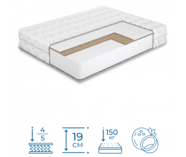 Матрац безпружинний з кокосом Leeds cocos (Лідс кокос)