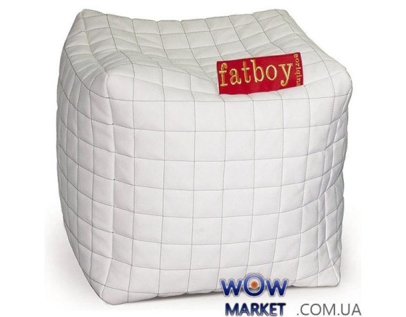 Пуфик-кубик белый/черный Фэтбой Matroluxe (Матролюкс) в интернет-магазине "Мебли Даром"