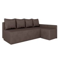 Диван раскладной угловой MORRO Maxi Pocket Spring 3/17 Лаура 8 Дарк Браун 205х149 ISM-051359