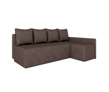 Диван угловой раскладной спальный MORRO LUX 10+3/18 Лаура 8 Дарк Браун 198х140 ISM-051323