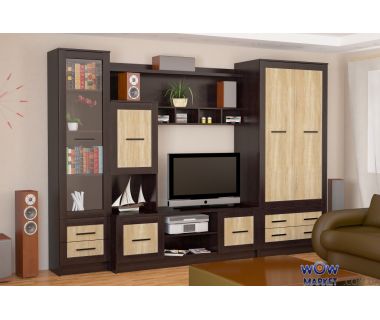 Вітальня Каспій венге/дуб самоа Мебель Сервис