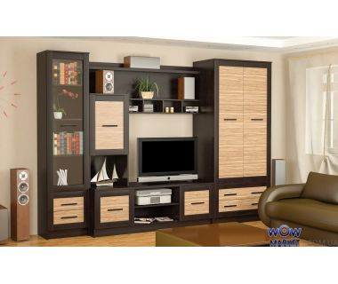 Вітальня Каспій венге/зебрано Мебель Сервис
