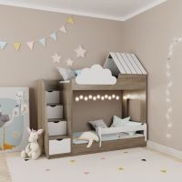 Двоярусне ліжко будиночок ІНСТ 7186