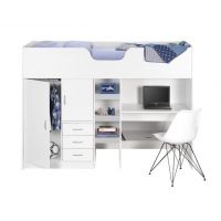 Ліжко горище з робочою зоною та шафою ДМ 9043