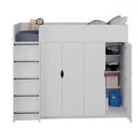 Невисоке ліжко горище з місткою шафою ДКЧ 82