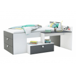 Односпальне ліжко зі столом та ящиками ДК 737