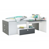 Односпальне ліжко зі столом та ящиками ДК 737