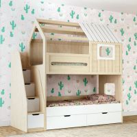 Двоярусне ліжко будиночок ІНСТ 718