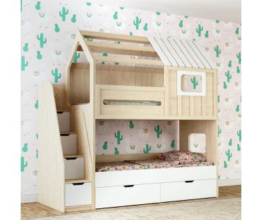 Двухъярусная кровать домик ИНСТ 718