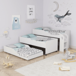 Дитяче ліжко для трьох дітей викочування ВКТ 15