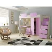 Дитяче двоярусне ліжко зі столом ДКЧ 190