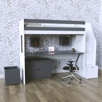 Двоярусне дитяче ліжко зі столом ДК 535