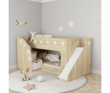 Дитяче двоярусне ліжко горище ІНСТ 598