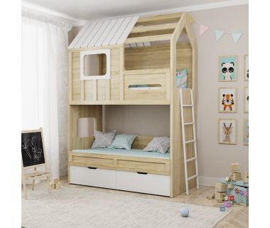 Двоярусне ліжко будиночок ІНСТ 7181