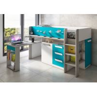 Двоярусне ліжко горище з робочим столом ДМ 415