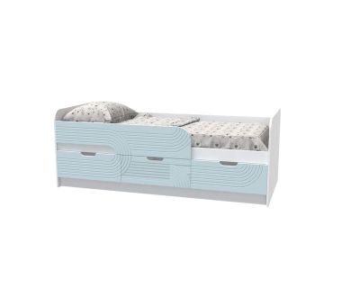 Односпальне дитяче ліжечко МДФ КЕТ 10 А — ГОЛУБЕ ЛАГУНА