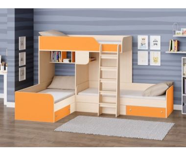 Дитяче ліжко для трьох ДМ 712