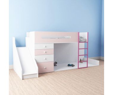 Детская кровать чердак с горкой ИНСТ 895