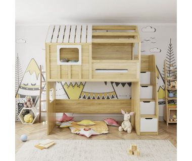 Двоярусне ліжко будиночок ІНСТ 7182