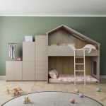 Двоярусне ліжечко будиночок ДКД 27