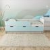 Односпальне дитяче ліжечко МДФ КЕТ 10 А — ГОЛУБЕ ЛАГУНА