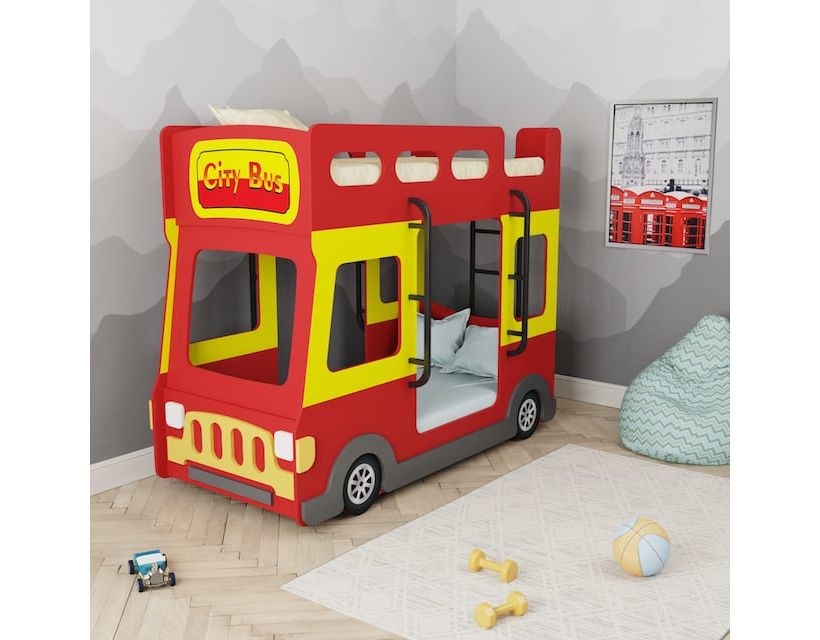 Детская кроватка машинка для двоих детей ДКМ 31