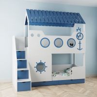 Дитяче ліжко для двох «Будиночок моряка» ДКД 50