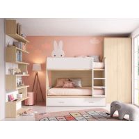 Дитяче двоярусне ліжко горище з шафою ДКЧ 105