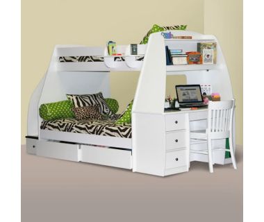 Двоярусне ліжко з робочим столом ДКЧ 018
