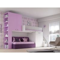 Двоярусне ліжко з місцем під диван Дюм 165