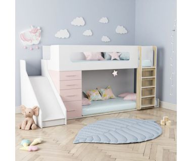 Детская кровать чердак с горкой ИНСТ 097
