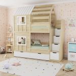 Двухъярусная кровать домик ИНСТ 7183