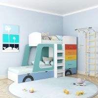 Дитяче ліжечко «Машинка» ДКМ 32