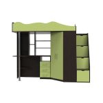 Детская двухъярусная кровать-чердак ДМ 37 А — ЛАЙМ