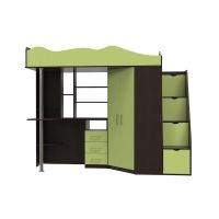 Детская двухъярусная кровать-чердак ДМ 37 А — ЛАЙМ