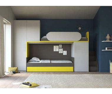 Дитяча кімната - два ліжка з шафою ДІТ 100