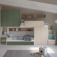 Дитяча кімната - два ліжка з шафою ДІТ 90
