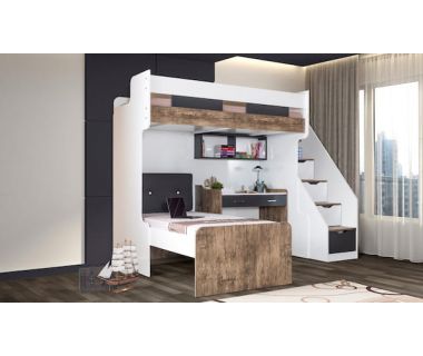 Двоярусне ліжко зі столом для двох ДКЧ 135