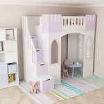 Детская кровать чердак «Замок» ДКЗ 10