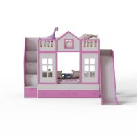 Кровать домик с горкой КД 25