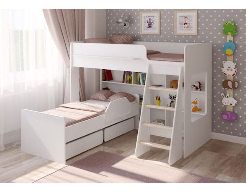 Дитяче двоярусне ліжко для двох ДМ 507