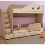 Двоярусне дитяче ліжечко горище ДКЧ222