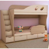 Двоярусне дитяче ліжечко горище ДКЧ222