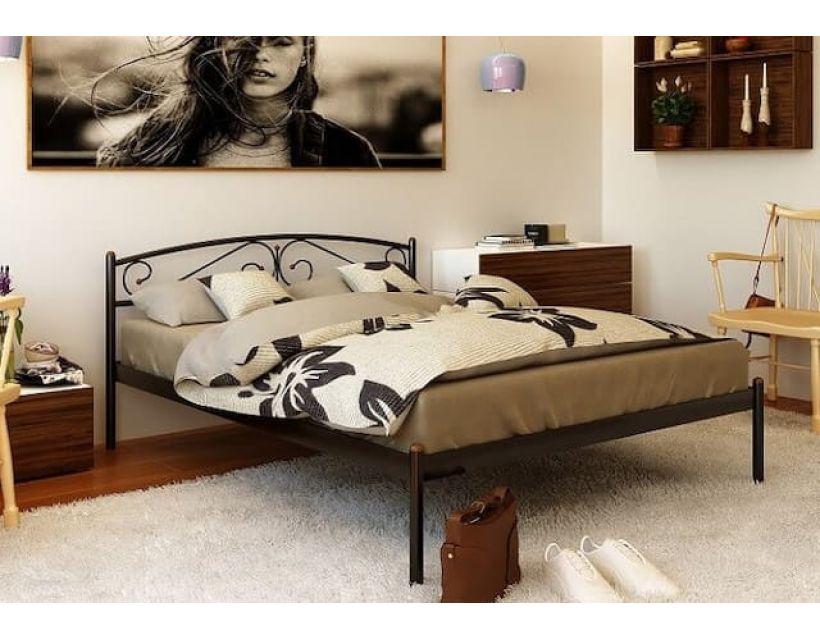 Ліжко металеве Верона (Verona) 200 (190) X 180 см двоспальне МЕТАКАМ в інтернет магазині "Меблі Даром"