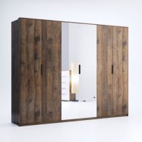 Шкаф 6дв, спальня Квадро, Миромарк. KV-16-OF