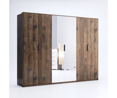 Шафа 6дв, спальня Квадро, Міромарк. KV-16-OF