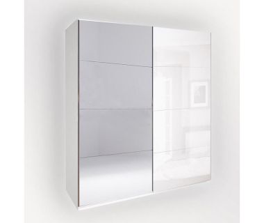 Шкаф-купе зеркало 2,0м, спальня Белла, Миромарк, BL-15-WB/VN/BL